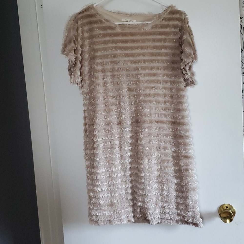 Light gold fringe dress